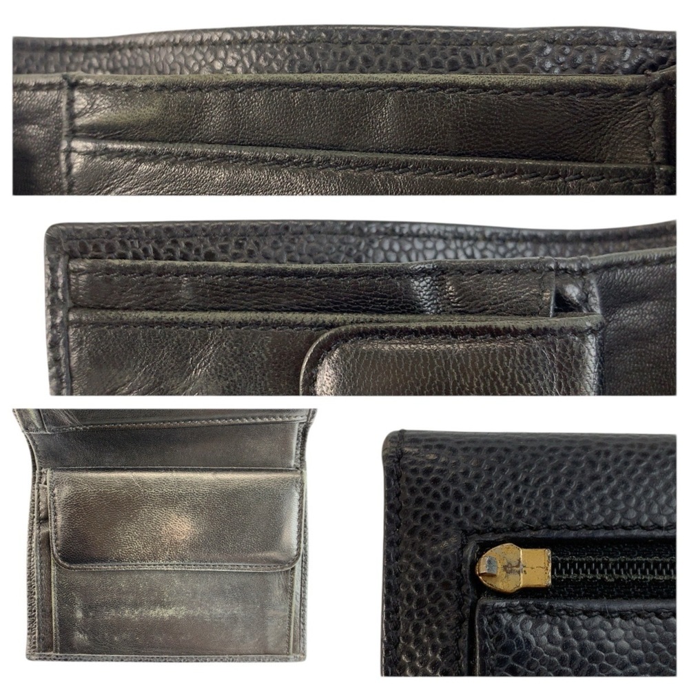 CHANEL Black Leather Logo Wallet - Picture 9 of 10